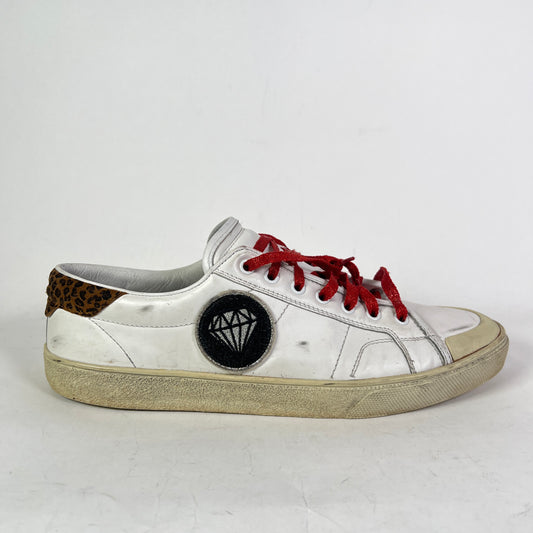 Saint Laurent SL 37 Diamond Leather Court Sneakers