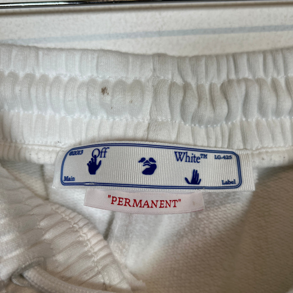 Off-White White Diag Wave Logo Sweatpants Size XL