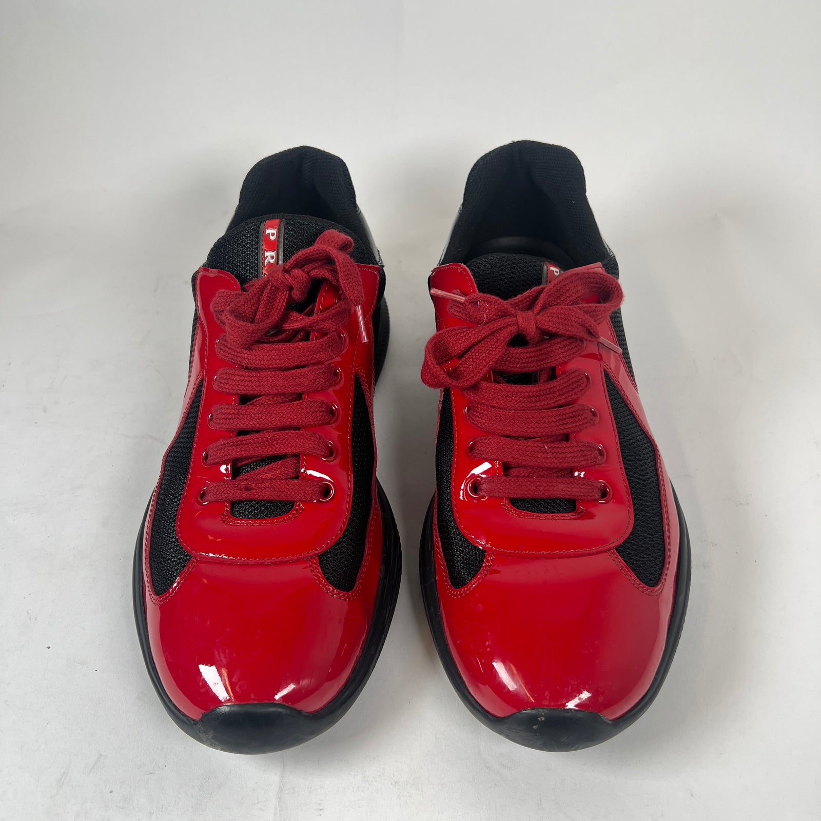Prada Red/Black Patent Leather Cups Size 9
