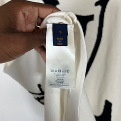 Louis Vuitton x Virgil Abloh White 'End Goal' Intarsia T-Shirt Size S