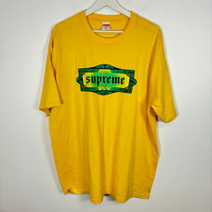 Supreme Yellow/Green Logo T-shirt Size XL