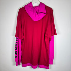 Balenciaga Red 'Your Logo Here' T-Shirt Hoodie Size M