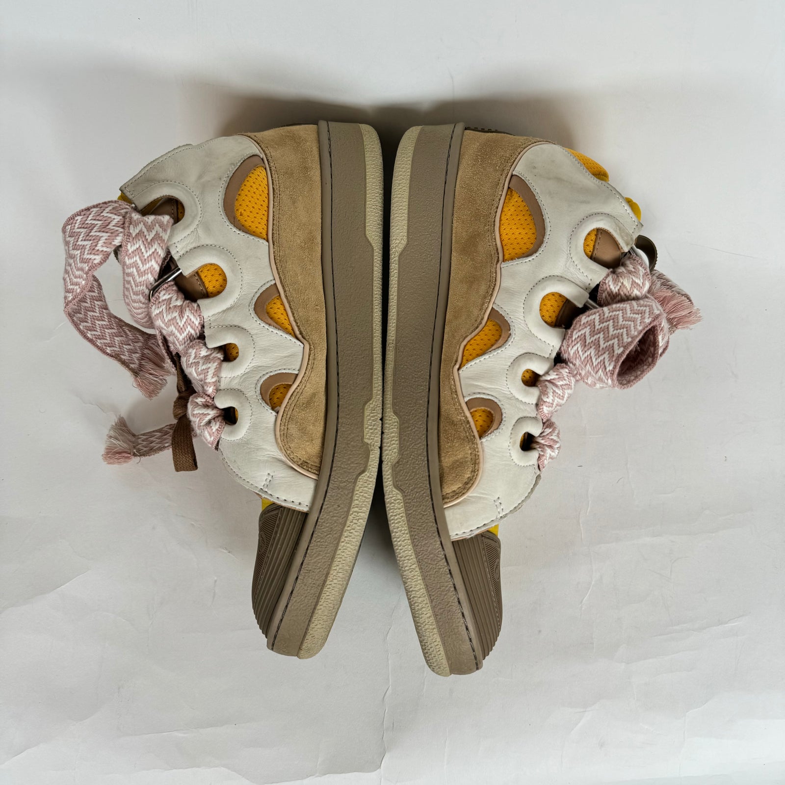 Lanvin Yellow Curb Sneakers Size 46