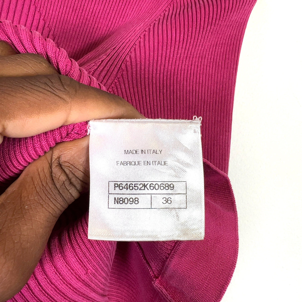 Chanel 2020 Silk Ribbed Turtleneck Top