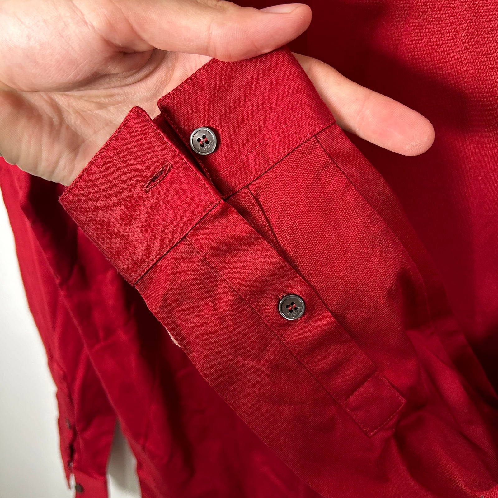 Ferrgamo Burgandy Longsleeve Polo Size S