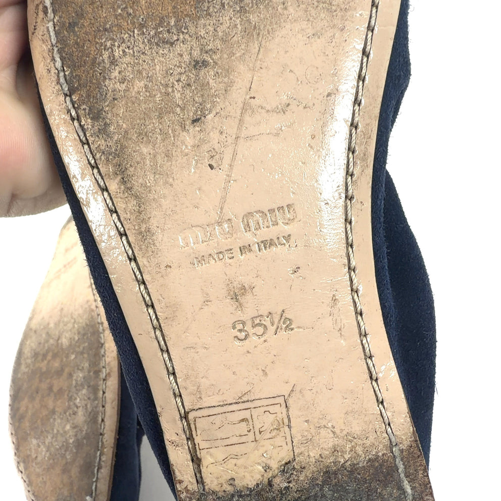 Miu Miu Navy Ballet Flats