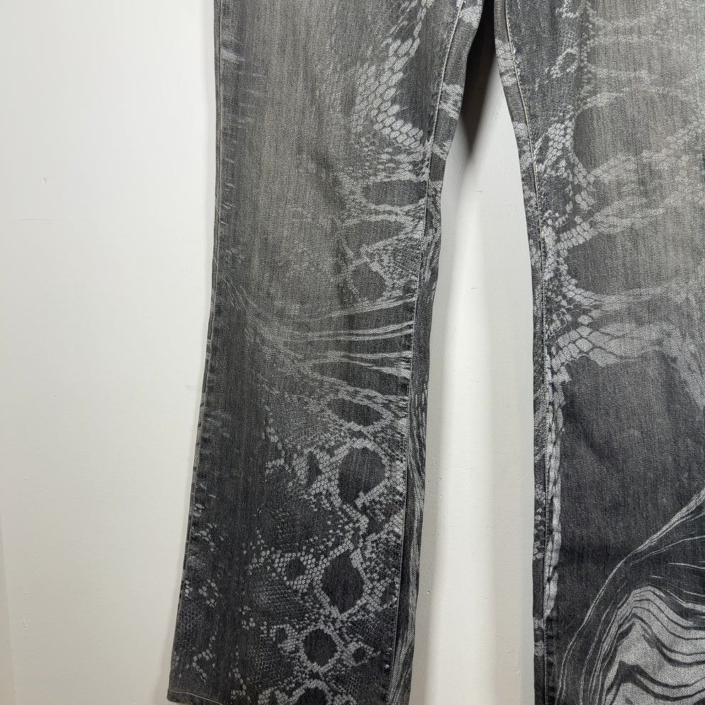 Robert Cavalli Just Cavalli Serpent Pattern Jeans