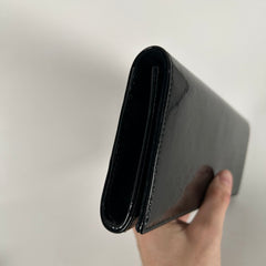 Gucci Guccissima Black Patent Clutch