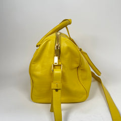 Saint Laurent Yellow Calfskin Leather Classic Baby Duffle Bag