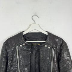 Balmain x HM AW15 Double Zip Leather Biker Jacket
