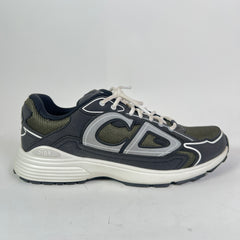 Dior B30 Dark Green/Black Technical Mesh Sneakers