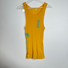 Chrome Hearts Yellow T-Bar Ribbed Tank Top