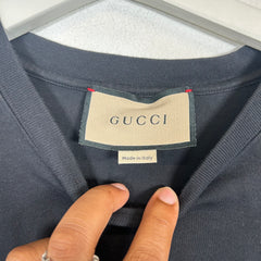 Gucci Black/Red Blade Logo T-Shirt Size M
