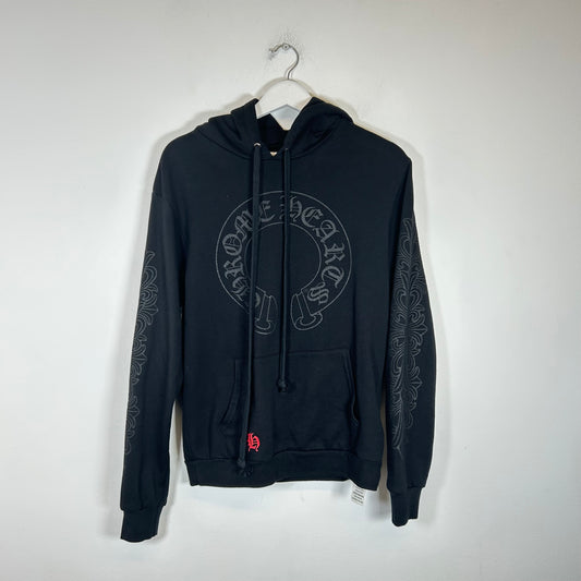 Chrome Hearts Black Matty Boy Silver Tooth Hoodie Size S