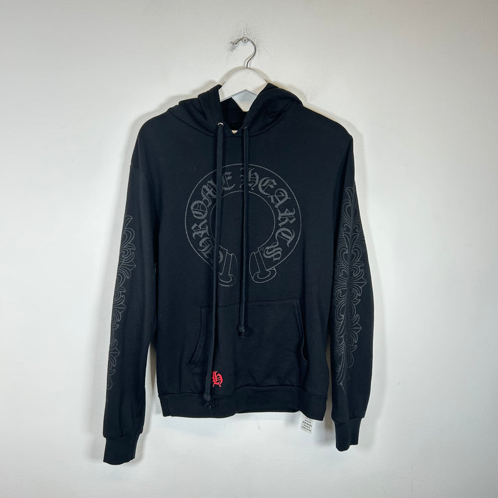Chrome Hearts Black Matty Boy Silver Tooth Hoodie Size S