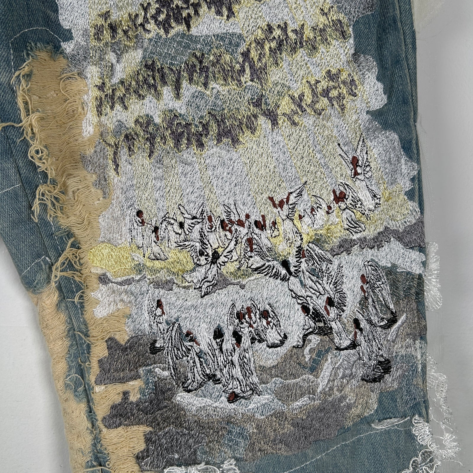 Who Decides War Eternal Heart Lace Jeans Size 36