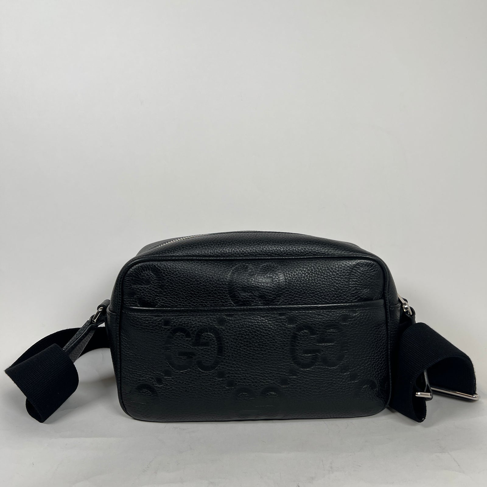 Gucci Black Jumbo GG Medium Messanger Bag