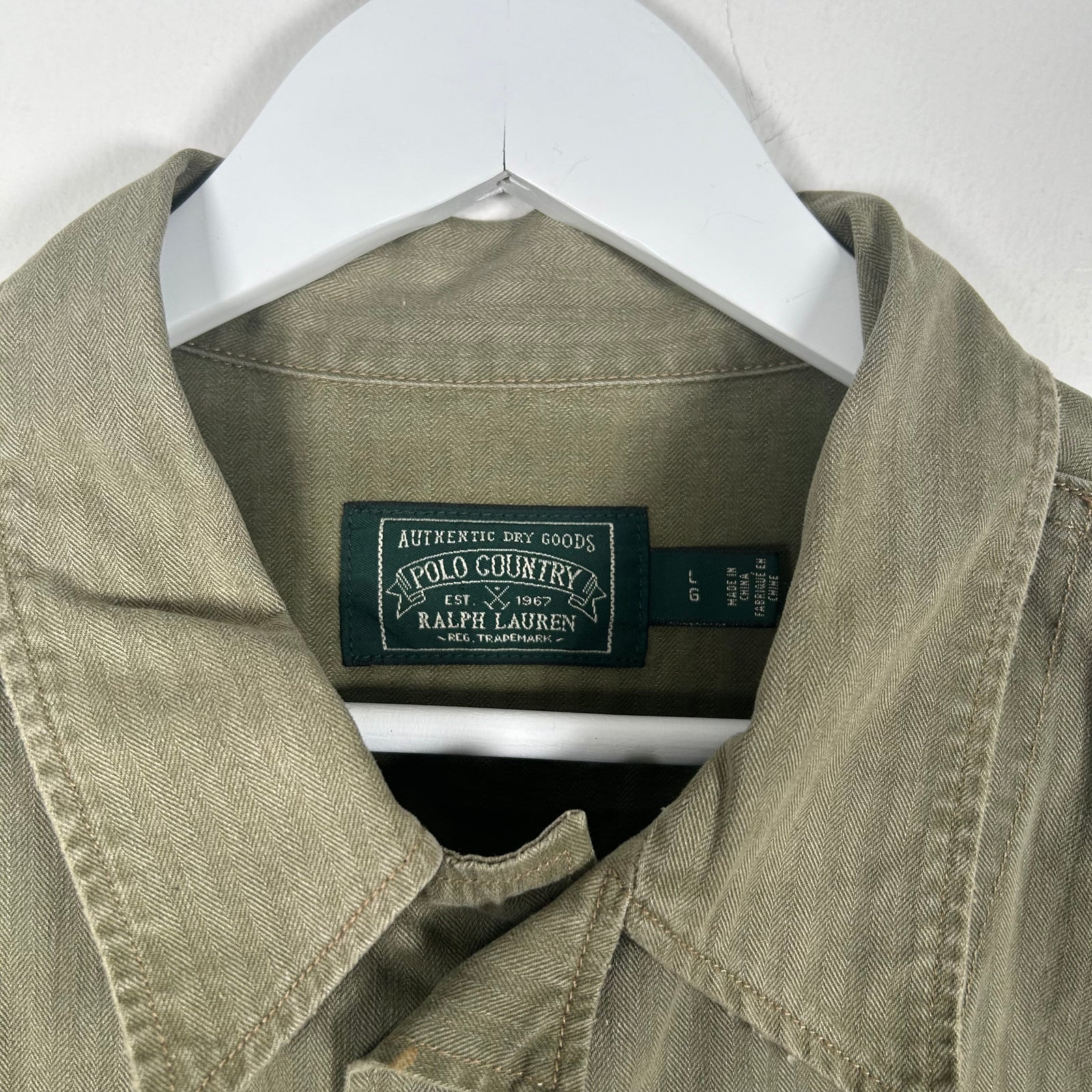 Ralph Lauren Herringbone Field Patch Jacket Size L