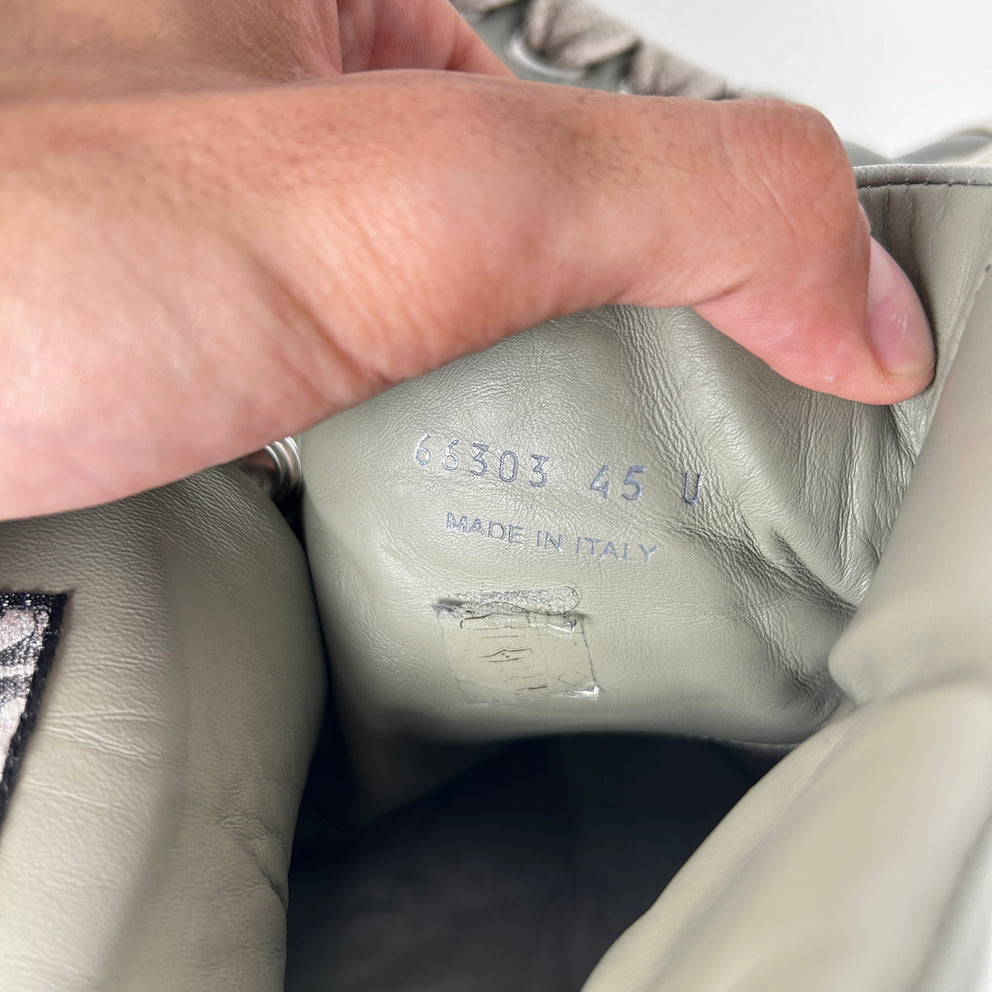 Rick Owens Light Gray Padded Jumbo-Lace Ramone Size 45