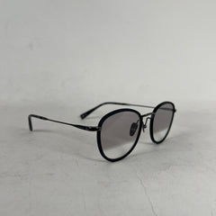 John Varvatos Navy Thin Oval Sunglasses