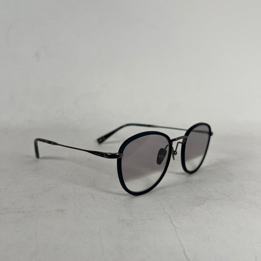 John Varvatos Navy Thin Oval Sunglasses