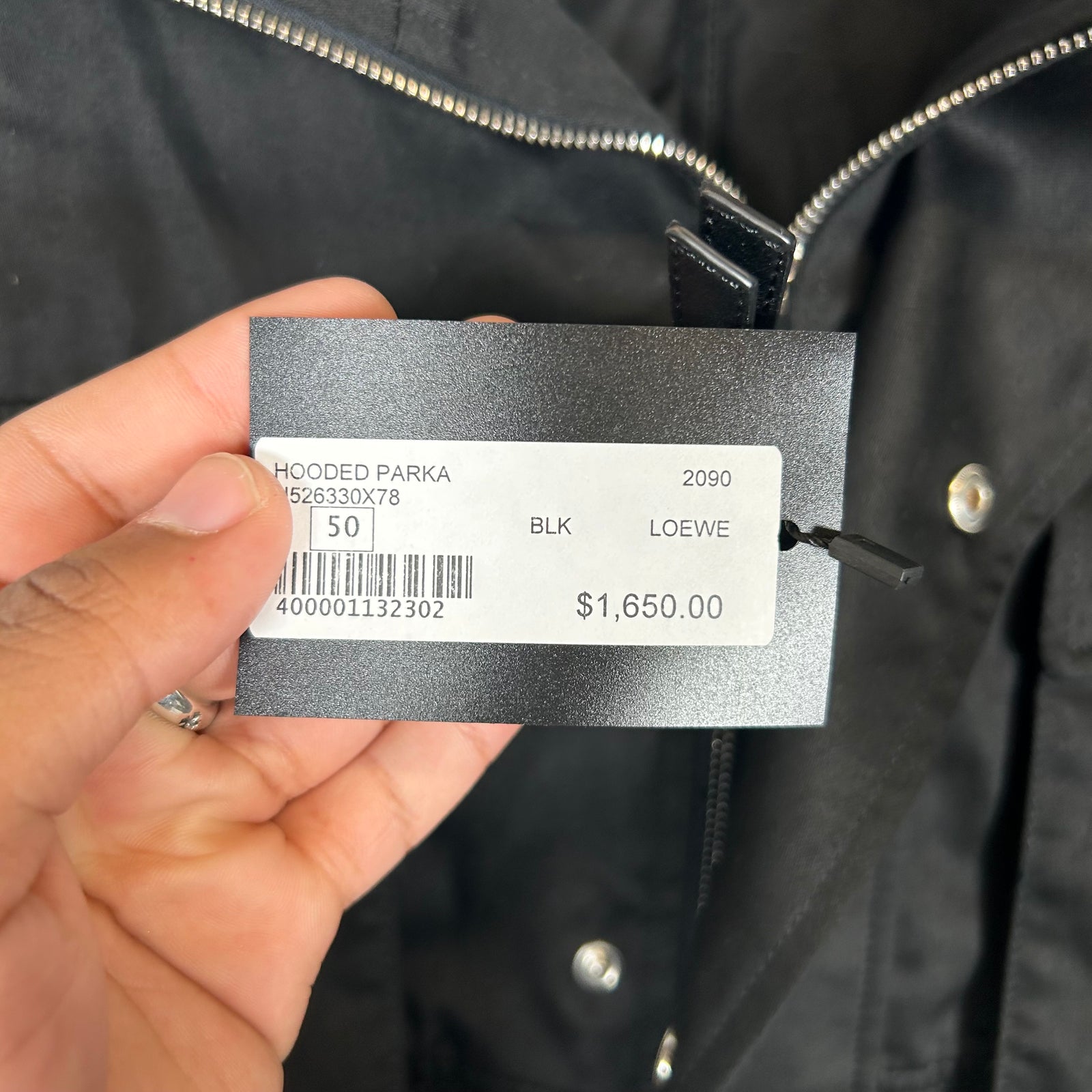 Loewe Black Military Parka Size 50