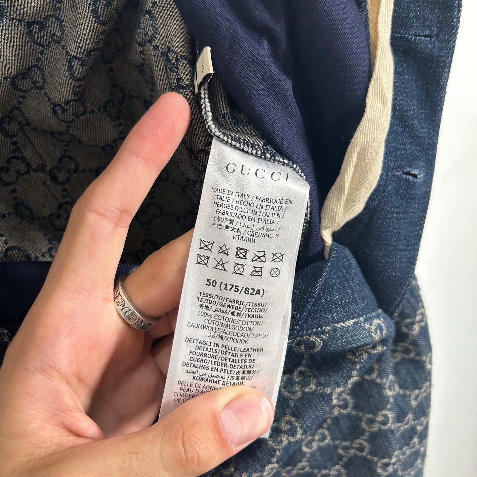 Gucci Denim Monogram Short Size L