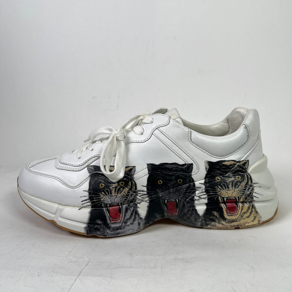 Gucci Tiger Print Rhyton Sneakers