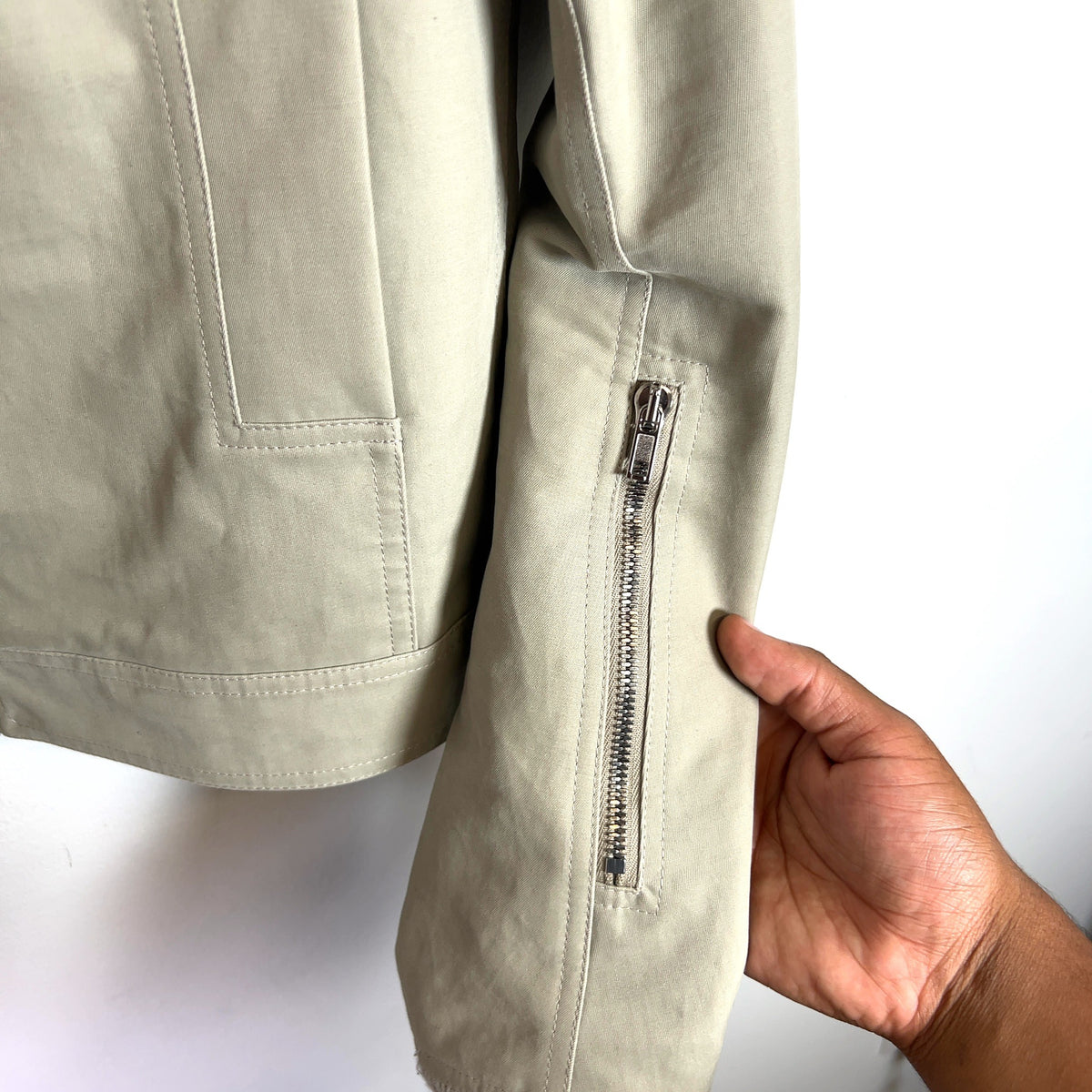 Rick Owens FW16 Mastodon Pearl/Silver Patchwork Jacket