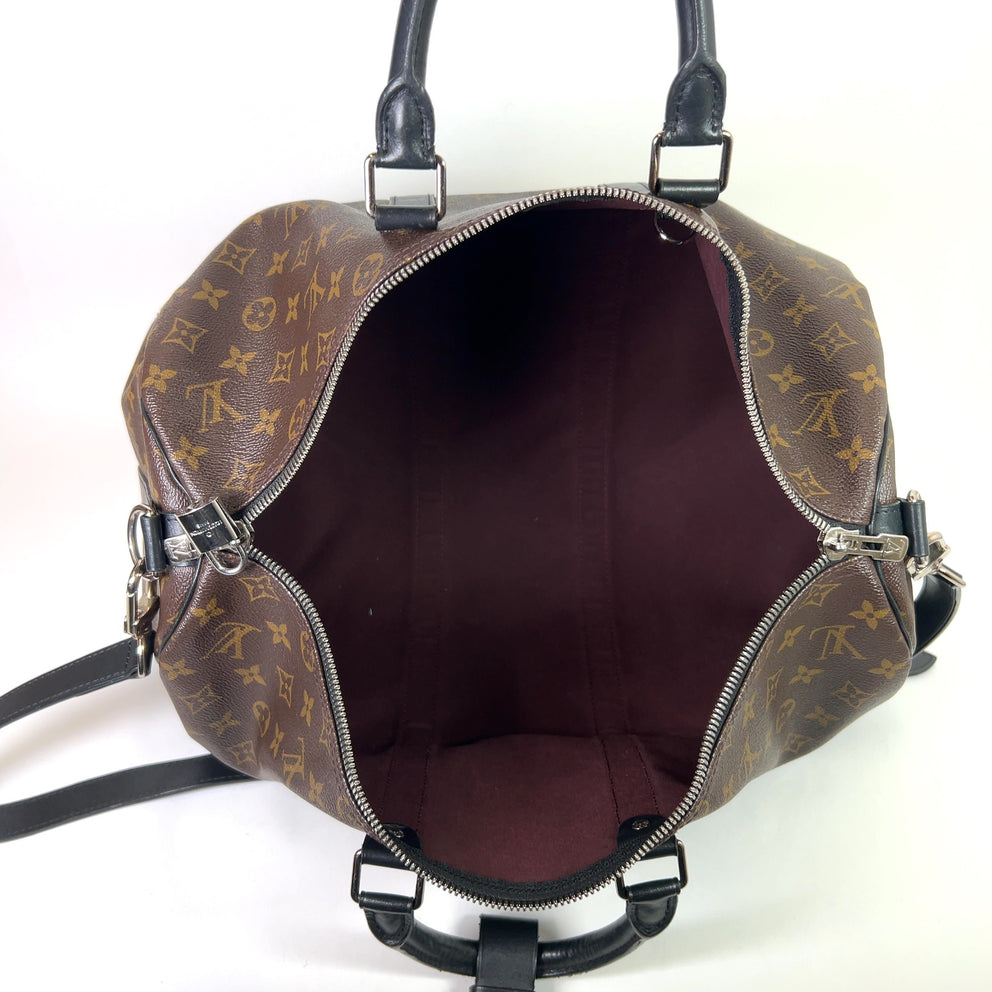 Louis Vuitton Monogram Macassar Keepall Bandouliere 45
