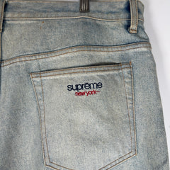 Supreme Embroidered 'New York' Denim Baggy Jeans