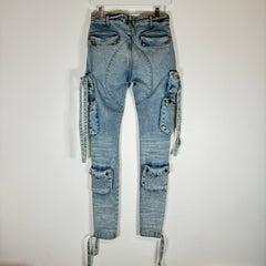 Amiri Lightwash Tactical Cargo Jeans Size 30