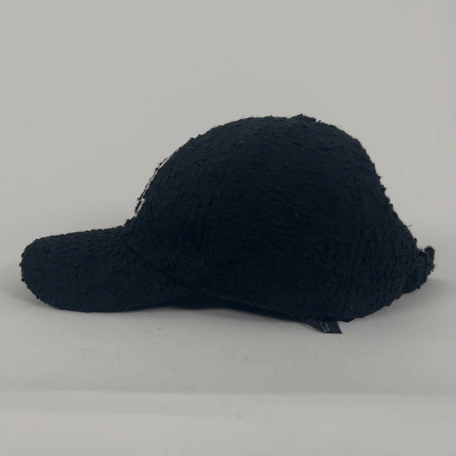 Saint Laurent Distressed Tweed 'SL' Logo Hat
