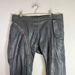 Rick Owens DRKSHDW SS15 Scrub Waxed Aircut Jeans