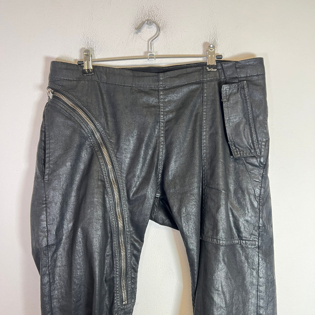 Rick Owens DRKSHDW SS15 Scrub Waxed Aircut Jeans