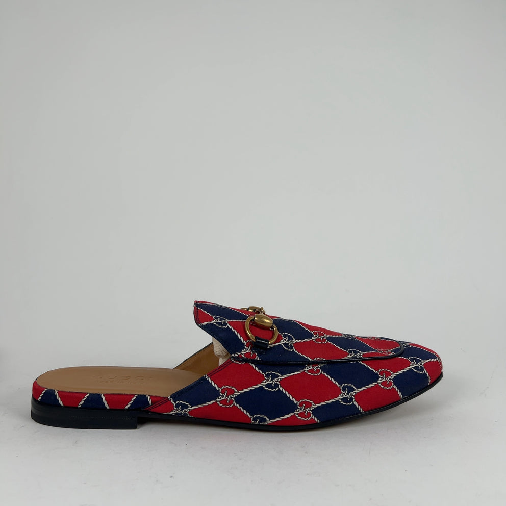 Gucci Rhombus GG Horsebit Princetown Mules