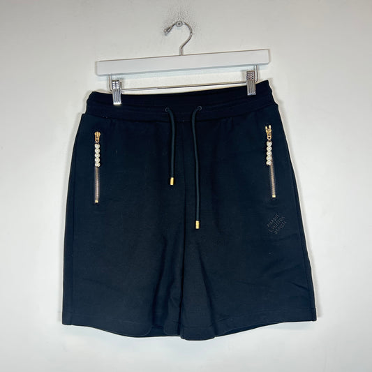 Louis Vuitton Black Pearl Zip Shorts Size S