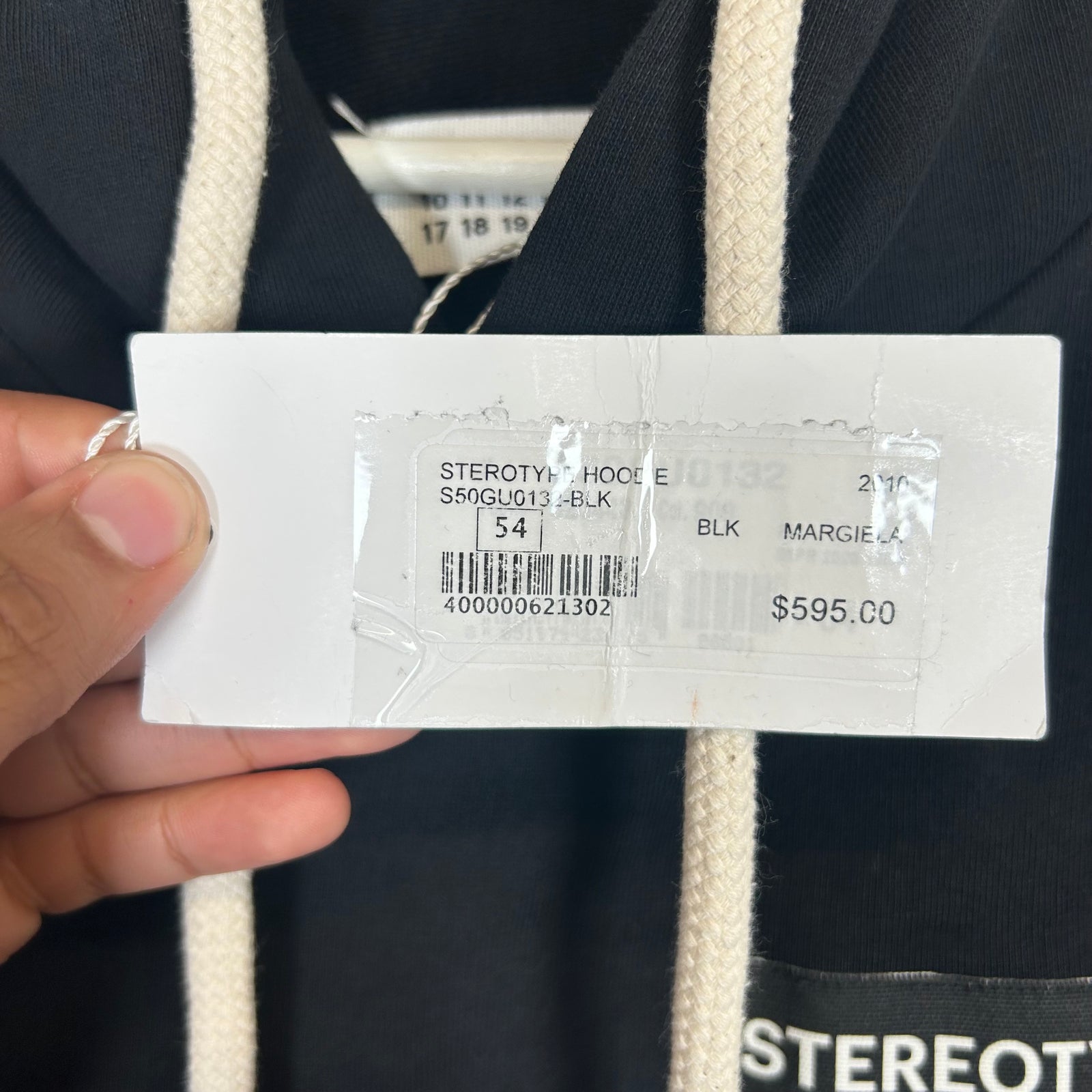 Maison Margiela Black Stereotype Hoodie Size L