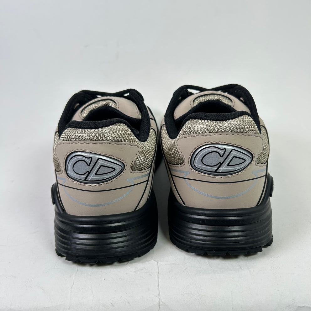 Dior B30 Beige/Black Mesh Microfiber Sneakers