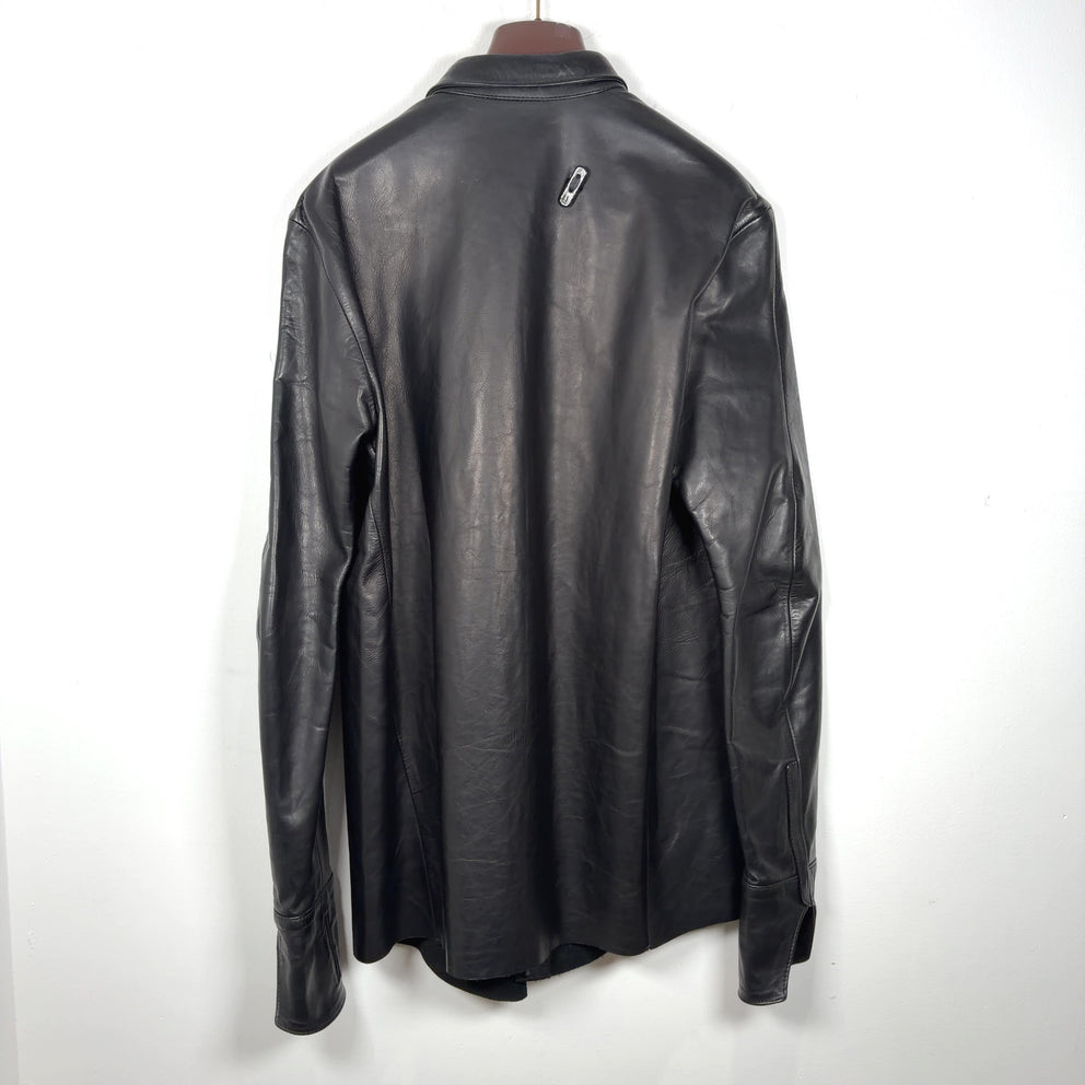 Boris Bidjan Saberi AW14 F221 Calf Leather Button-Up Shirt