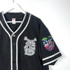 Supreme Denim Patchwork Baseball Jersey Shirt