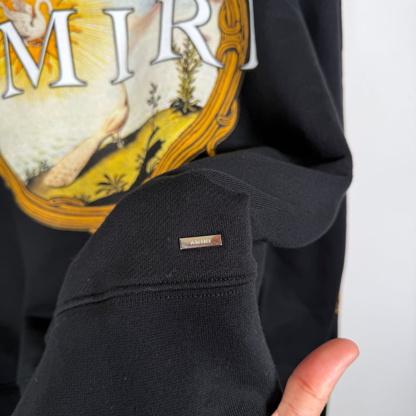 Amiri Black Landscape Frame Hoodie Size L