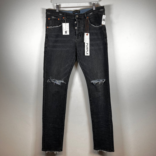 Purple Ripped Jeans Black / Lightwash Size 36