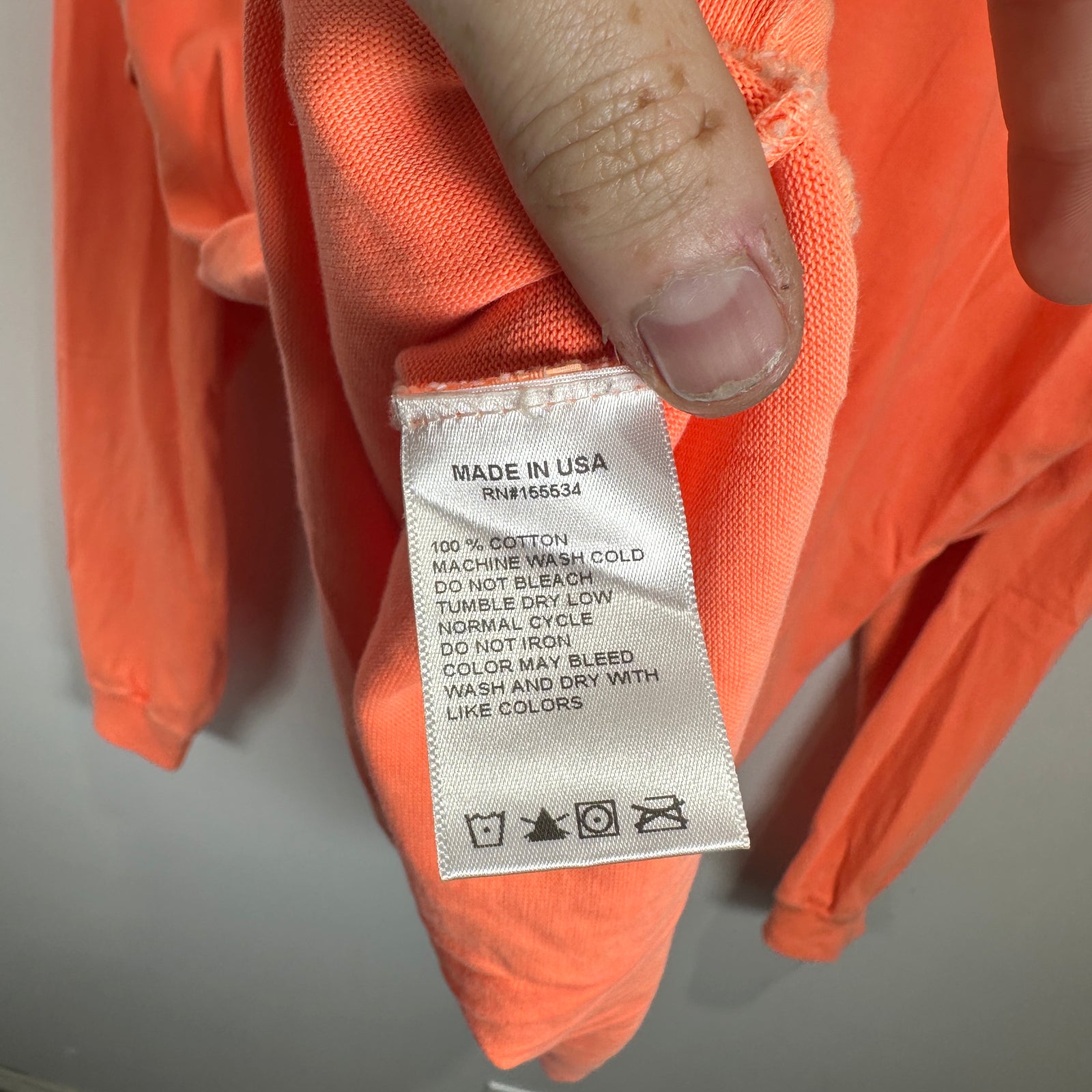 CPFM Orange 'Different' Logo Long-sleeve T-Shirt Size XL