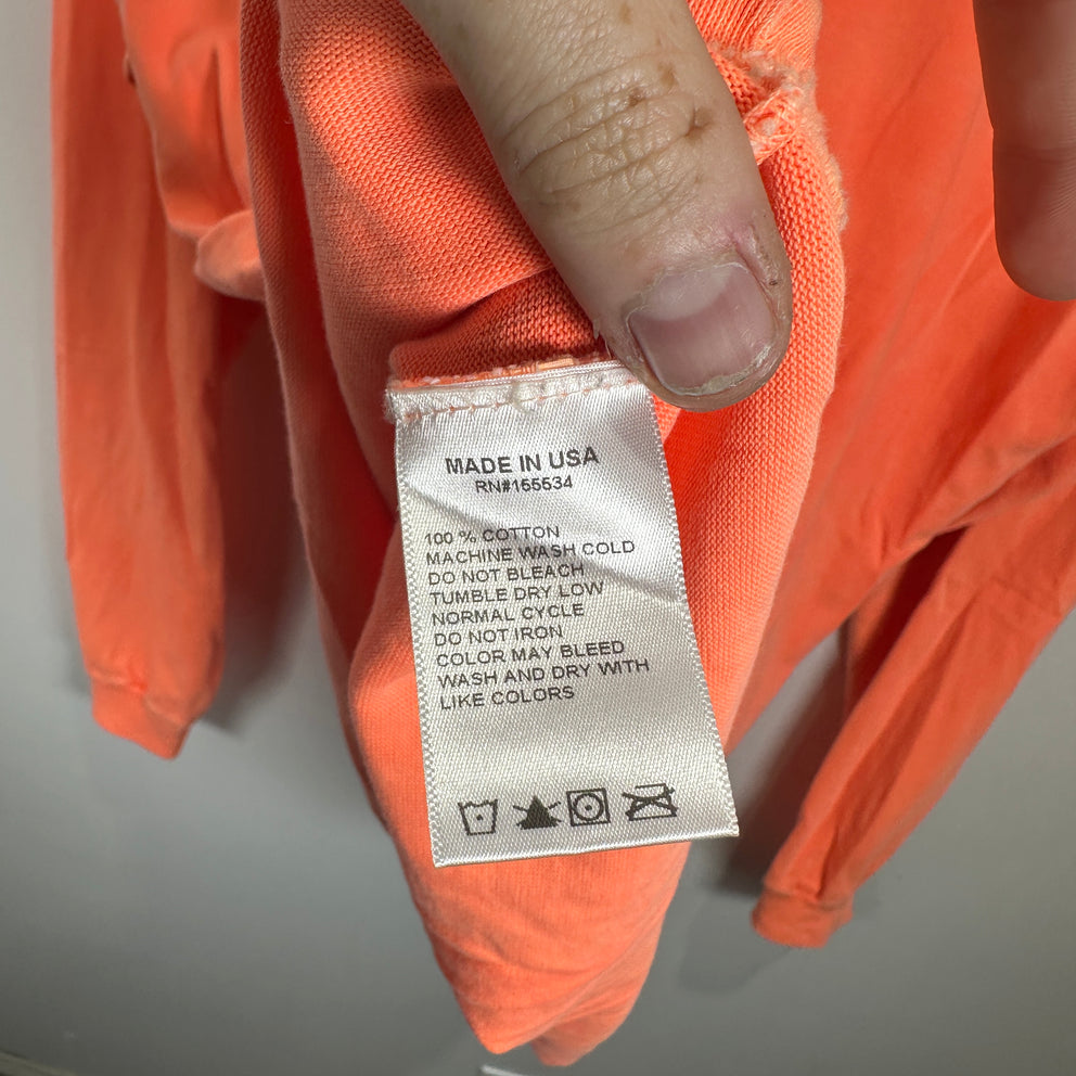 CPFM Orange 'Different' Logo Long-sleeve T-Shirt Size XL