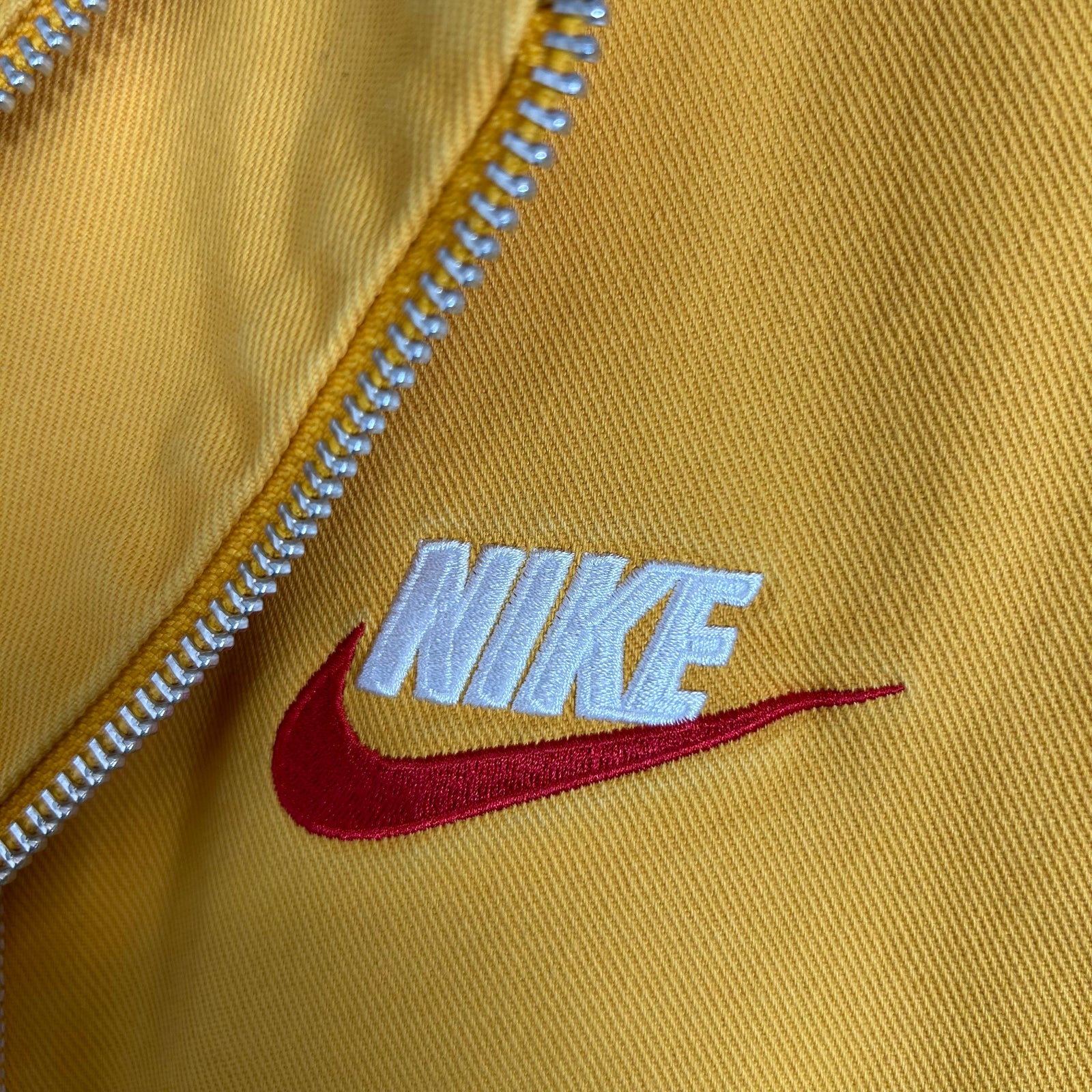Supreme x Nike Yellow Double Zip Quilted Work Jacket Size XXL