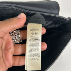 Burberry Emmet Check Embossed Leather Messenger Bag