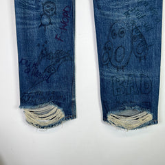 Balenciaga AW21 Scribble Denim Jeans