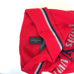 Louis Vuitton Red Wool Logo Beanie