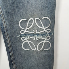 Loewe Anagram Baggy Washed Logo Jeans Size 30